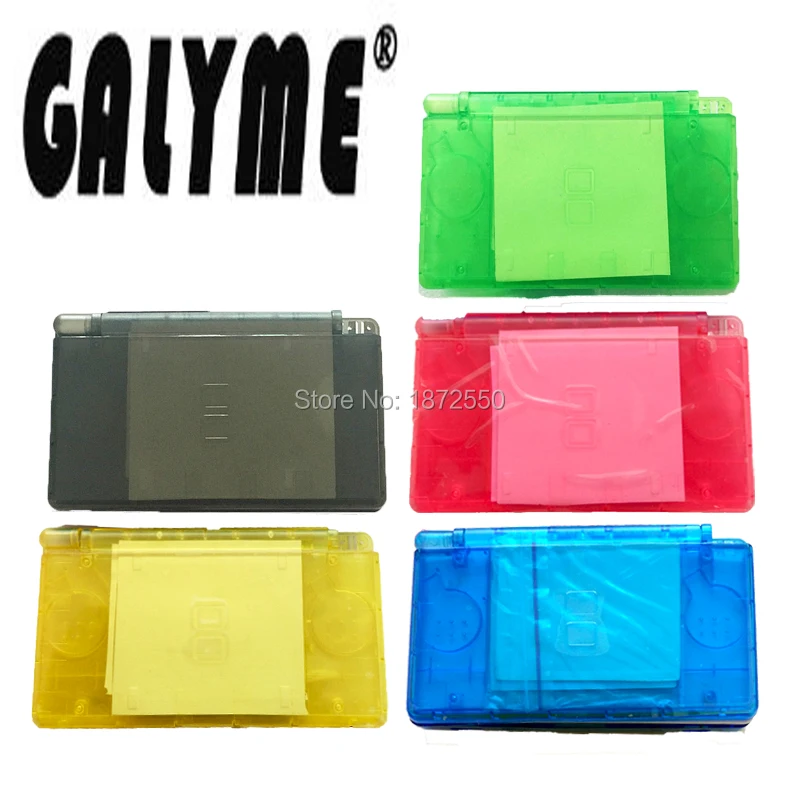 

Whole Sale Transprent Multi Color DS Lite NintendoNDSL DSL Shell Housing W/Buttons Full Set Screwdrivers Game Console Boy Gift