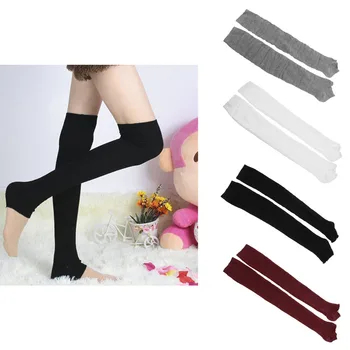 

Stretchy Women Winter Autumn Cotton Knitted Long Socks High Boot Legging Socks
