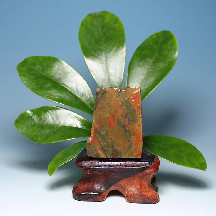 

Red crown special! Bloodstone red jasper original boutique Guilin Shi fossil raw materials stone carving small material