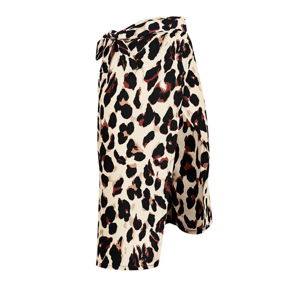 Новейшие женские юбки шифоновая юбка макси с леопардовым принтом женские юбки с длинной талией летние юбки леопарда Женская мода F4
