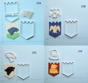 

Game of Thrones Series Cookie Cutter Set Custom Made 3D Printed Fondant Cutter Cake Decorating Tools Cake Molds