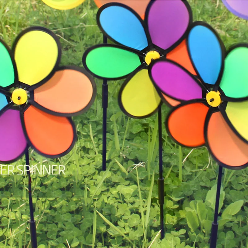 DIY windmill 24*64cm Classic Toys solids multicolors Wind Spinner