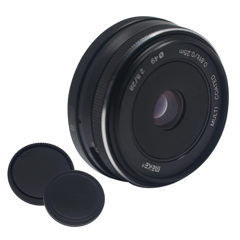 Meike MK-28mm f2.8 объектив с широкой диафрагмой и ручной многослойным покрытием фокусировки объектива APS-C Для беззеркальных камер Fujifilm X-A1 X-A2 X-E1 X-E2 X-E2S