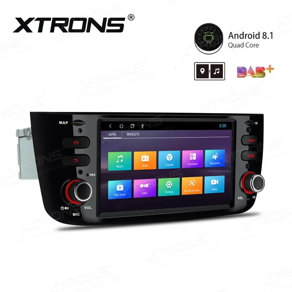 Best XTRONS 6.2" Android 8.1 Car Multimedia System RCA GPS Navigation for Fiat Punto (199/310) Linea 2012-2016 NO DVD 3