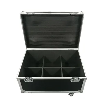 Goedkoop Flight case 6 Stuks LED Par 200W RGBWA + UV Verlichting COB LED Lamp DMX 10 Kanalen 6 kleuren stage DJ Verlichting Reed case Verpakt