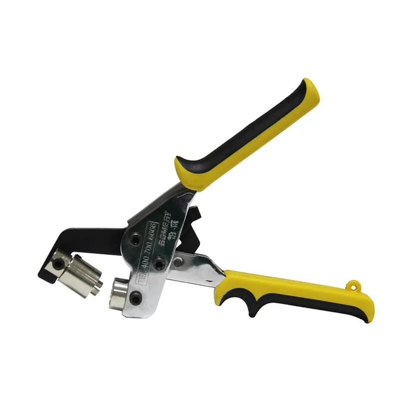 

Portable Manual Eyelet Puncher + 4# Silver Iron Buttonhole 500set/pack Hand Press Puncher Grommet Punching Tool for Flex Banner