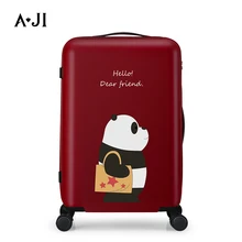 AJI женский чехол для путешествий, чемодан, костюм, чехол, Спиннер, бесшумные колеса для багажа компьютера, материал для переноски, 20, 24 дюйма, A7009
