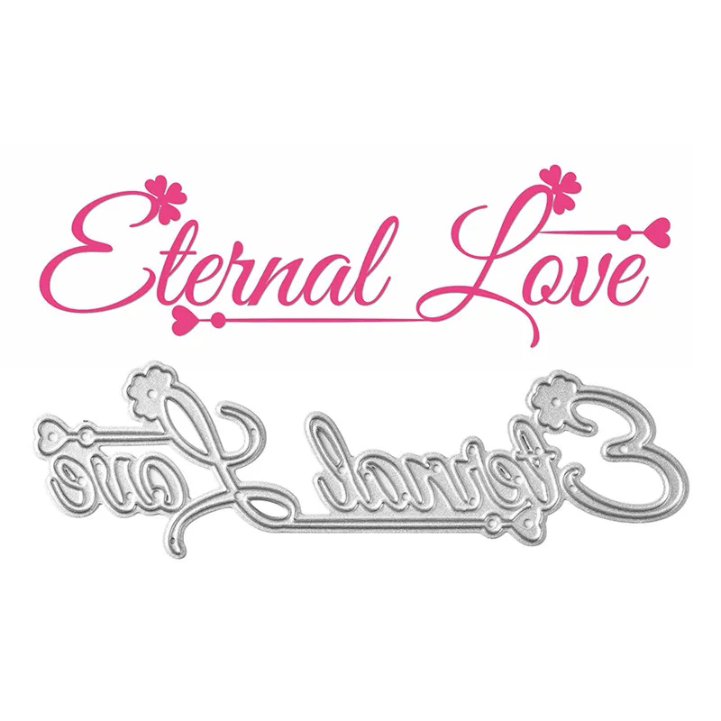 

GJCrafts Letter Floral Heart Metal Cutting Dies Scrapbooking for Card Making DIY Embossing Cuts New Craft Die Decor Die