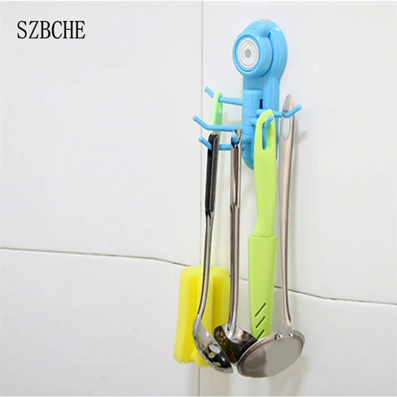 A powerful vacuum suction hook six claw hook creative kitchen bathroom