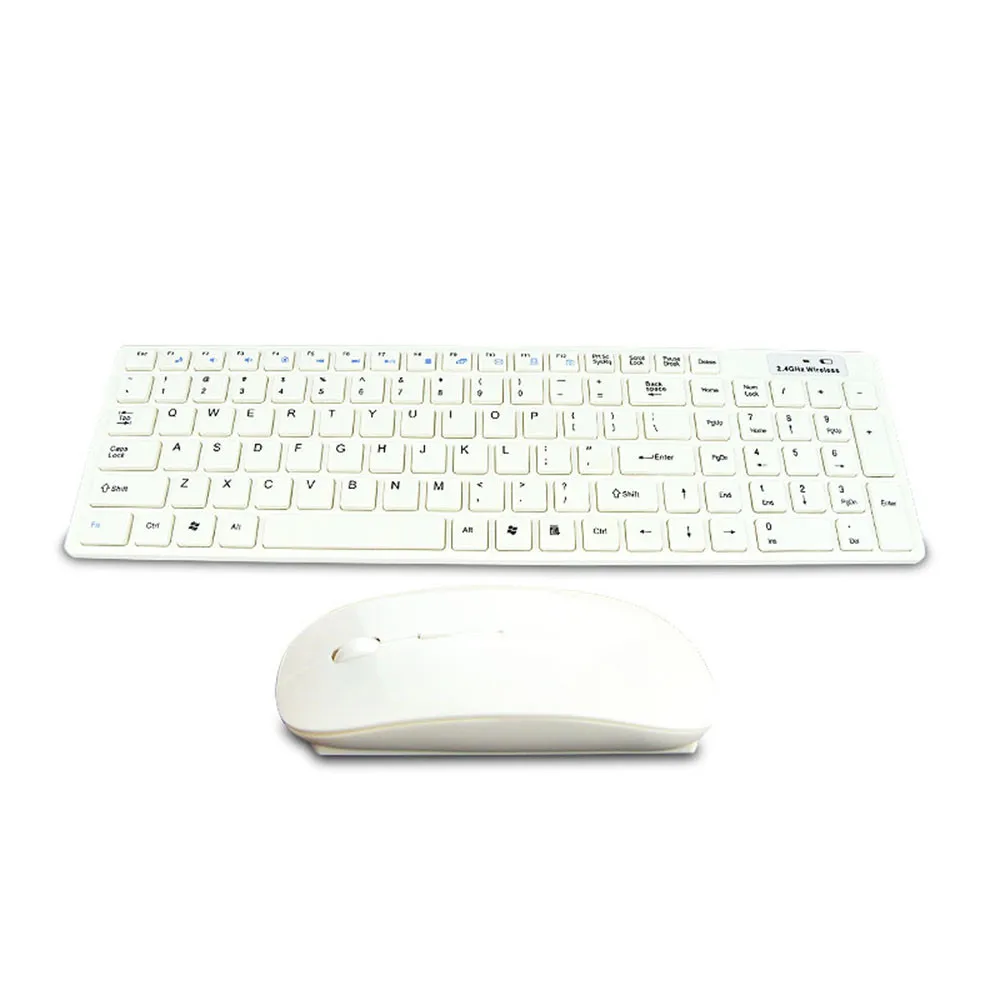 Беспроводная клавиатура и мышь, высокое качество, ультра тонкая портативная беспроводная клавиатура 2,4 ГГц, набор оптической беспроводной мыши 20J