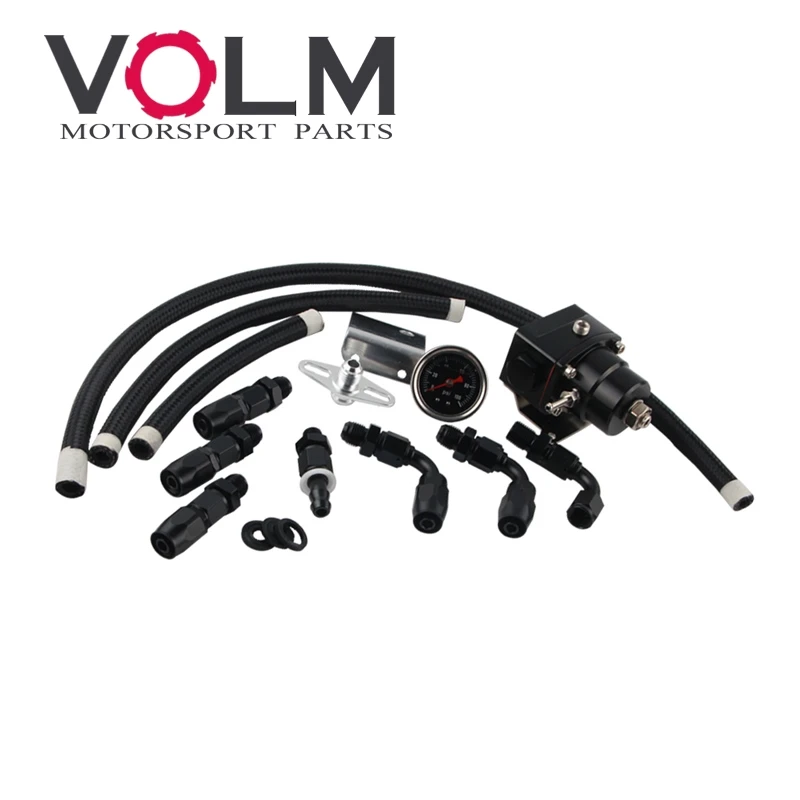 

Universal auto fpr AN6 fuel pressure regulator for Supra 7MGTE MKIII oil hose Fittings line for BMW 3 E30 m-318i FPR01 black
