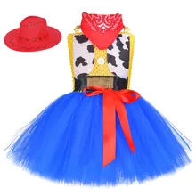 Toy Story/4 платье-пачка для девочек с изображением Джесси, платье принцессы на Хэллоуин, карнавальный костюм