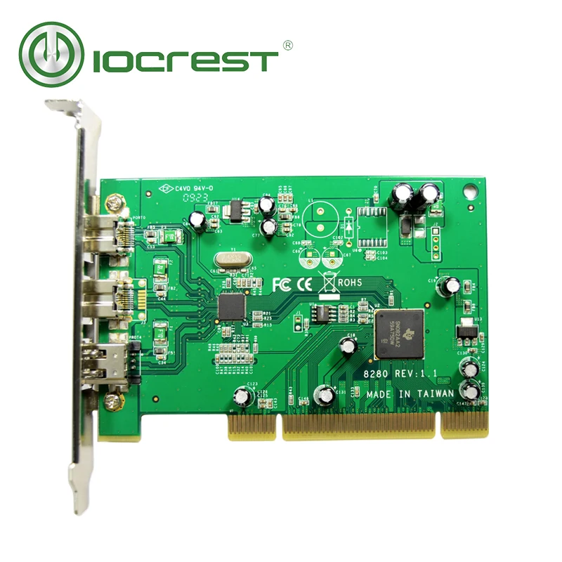  IOCREST PCI 3 Ports Firewire ieee 1394 karte 2 ports 1394B und 1 ports 1394A TI8280 chipsatz