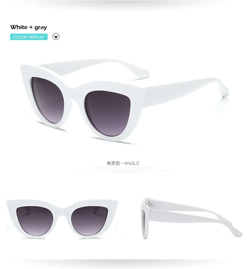 Новинка, женские солнцезащитные очки "кошачий глаз", матовый черный цвет, Ретро стиль, фирменный дизайн, Cateye, солнцезащитные очки для женщин, UV400