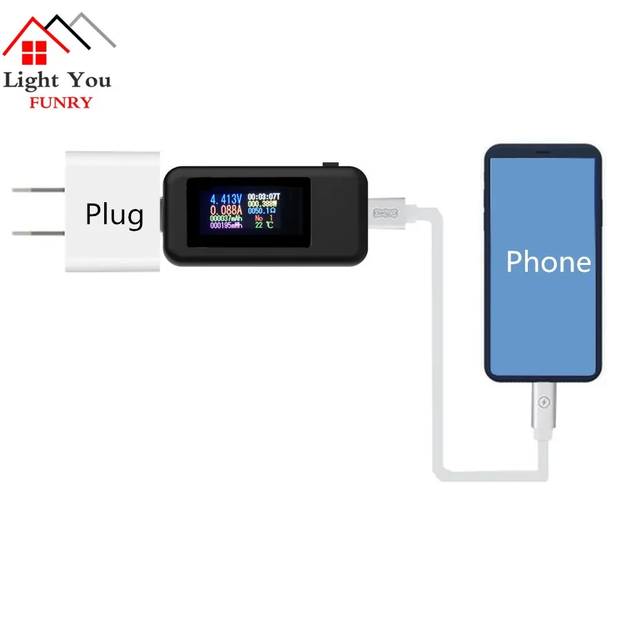 10 in 1 DC USB Tester Current 4-30V Voltage Meter Timing Ammeter Digital Monitor Cut-off Power Indicator Bank Charger 40%off