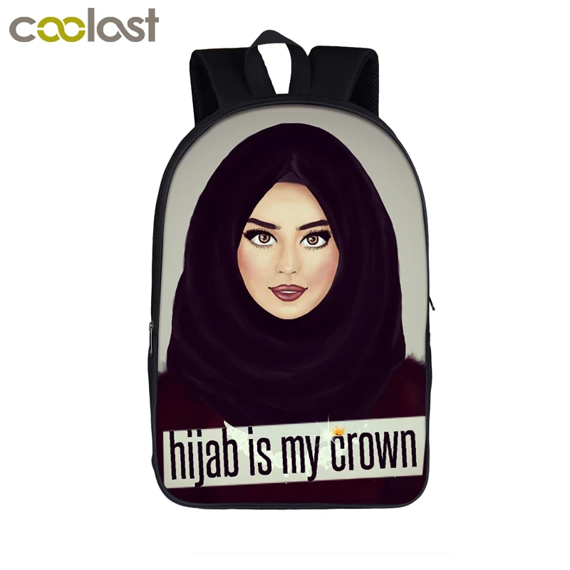 Hijab Face Muslim Islamic Gril Eyes backpack women fashion bag ...