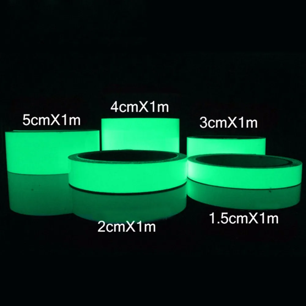 

Multi-use 1 Meter Luminous Fluorescent Night Self-adhesive Glow In The Dark Sticker Tape Home Stage Decorate Luminous Tape