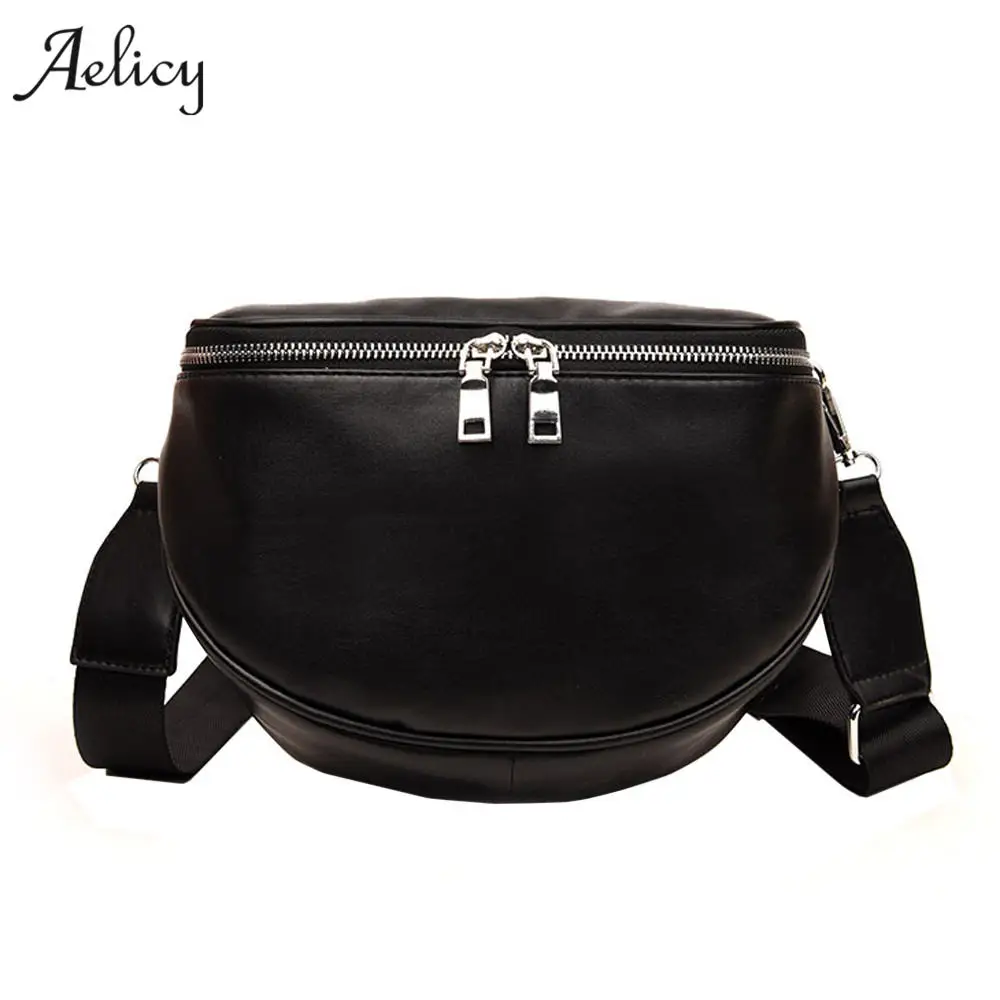 

Aelicy Crossbody Bags for Women PU Leather Unisex Shoulder Chest Bag Large Capacity Ladies Handbag Zipper Fanny Waist Pack