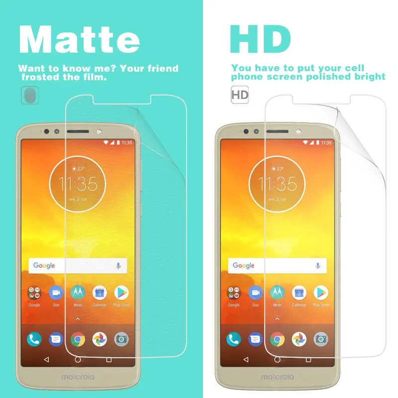 ЖК HD прозрачный глянцевый чехол для Moto E5 Play 5 2 в матовой пленке с антибликовым