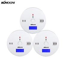 3 шт безопасности 85dB Предупреждение Высокочувствительный ЖК-дисплей Photoelectric независимых угарного газа Сенсор угарного газа сигнализация предупреждающая о возможности отравления детектор