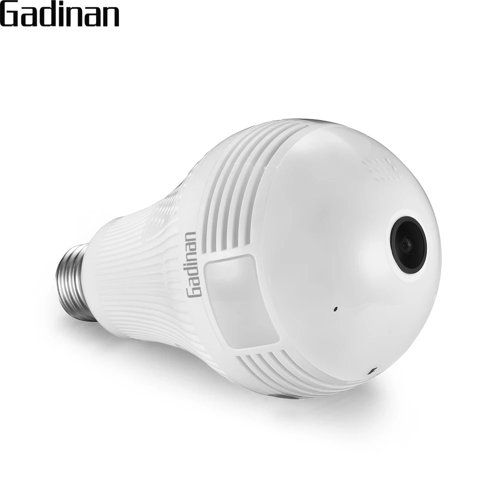 IP камера GADINAN с лампочками E27 панорамная рыбий глаз 1080P 2 МП Wi Fi ИК ночное видение