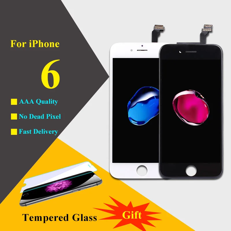 imágenes para AAAAA Para iPhone 6 LCD Pantalla Táctil Digitalizador Asamblea piezas de Repuesto de Teléfono LCD Para iPhone 6 Pantalla Negro Blanco imágenes para AAAAA Para iPhone 6 LCD Pantalla Táctil Digitalizador Asamblea piezas de Repuesto de Teléfono LCD Para iPhone 6 Pantalla Negro Blanco