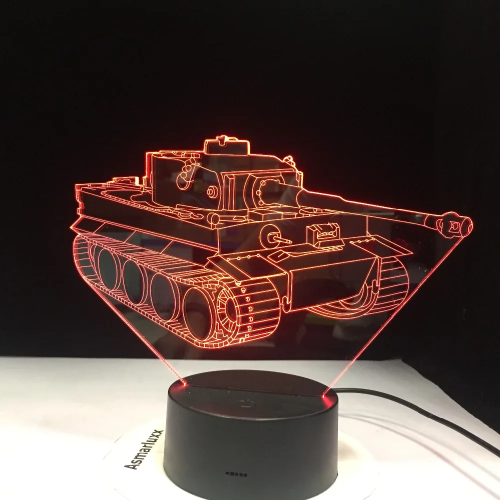 7 Красочная 3D лампа с котом, акриловый светодиодный ночник с сенсором USB, Детский милый ночник для спальни, детские подарки