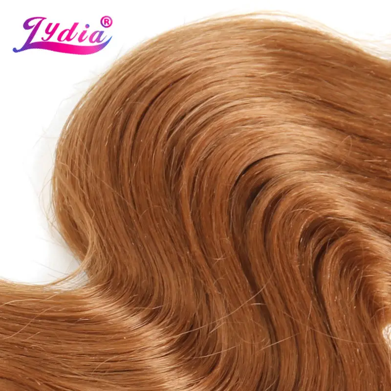 Лидия Вьющиеся от природы волосы расширение яки тела 1"-26" чистый цвет 30#3 шт./лот искусственные завитые волосы для женщин пучки волос