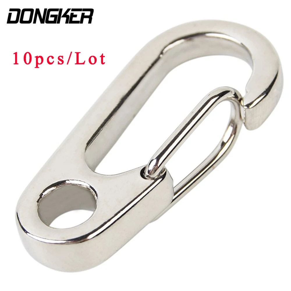 10pcs/Lot EDC Key Clip Holder Stainless Steel Key Chain Clip Climbing