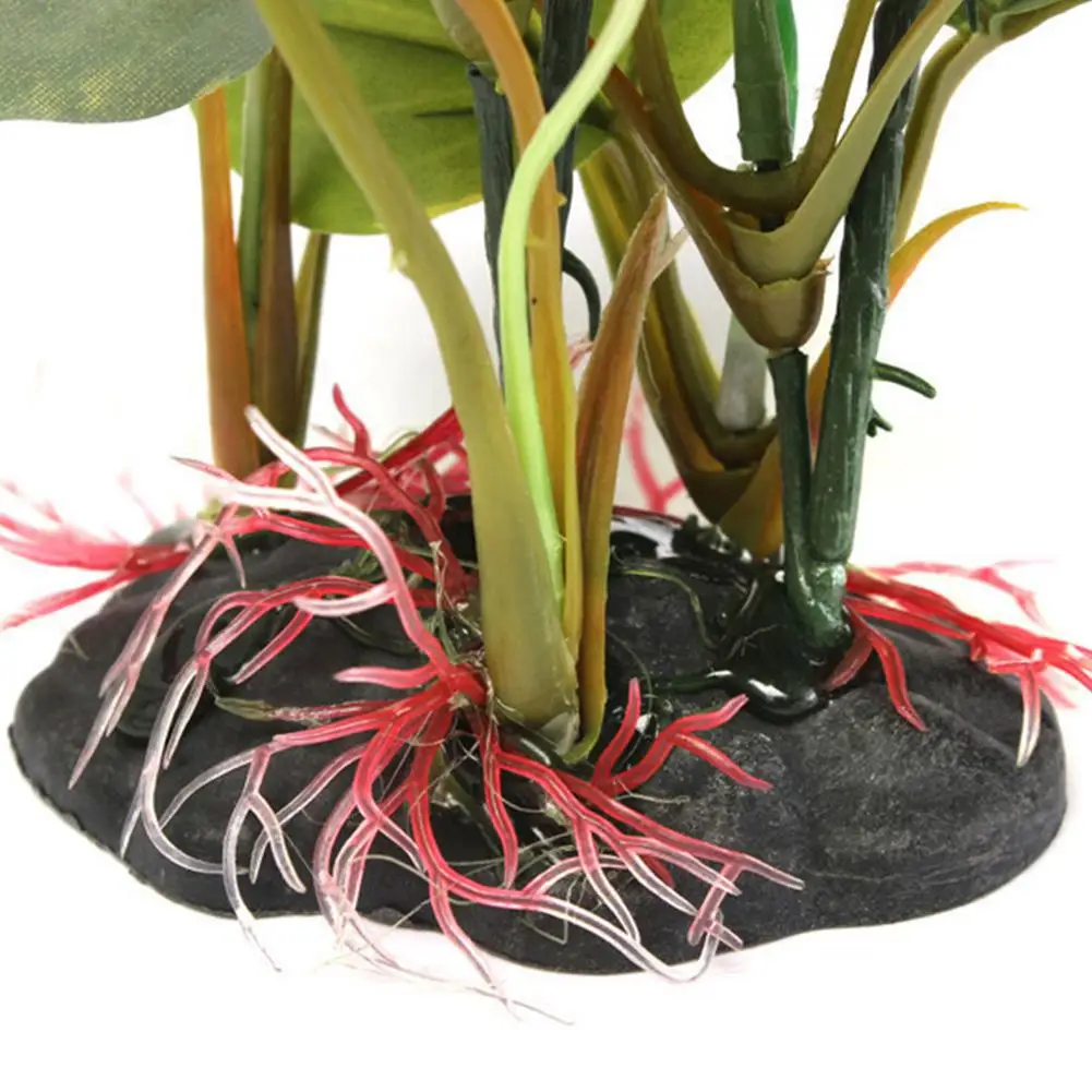 Искусственное Моделирование Monstera Deliciosa водные растения для аквариума декор
