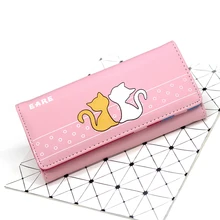 BOTUSI Carton Cat Women Wallet Purse Female Long Wallets Coin Purses Card Holder Clutch Ladies Wallet Pu Carteras Thin Money Bag цена BOTUSI Carton Cat Women Wallet Purse Female Long Wallets Coin Purses Card Holder Clutch Ladies Wallet Pu Carteras Thin Money Bag цены онлайн