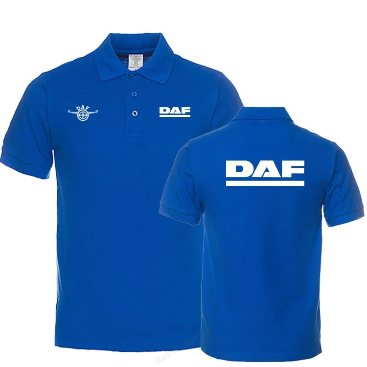Летние классические Брендовые мужские рубашки поло DAF мужские повседневные однотонные хлопковые топы с коротким рукавом Поло