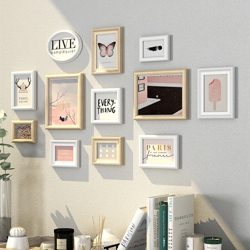 Marco De Foto Colgante De Pared De Color Claro De Estilo Simple