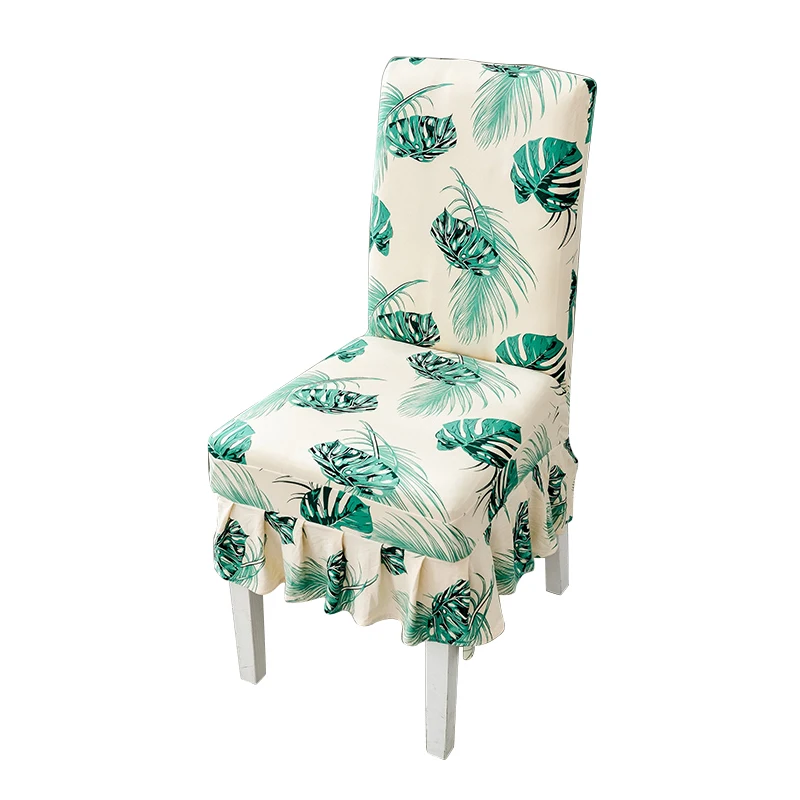 

Banana Leaf Print Chair Cover Dining Modern Stretch Chair Case Spandex Elastic Wedding Banquet Chair Cover Kitchen Seat Cover