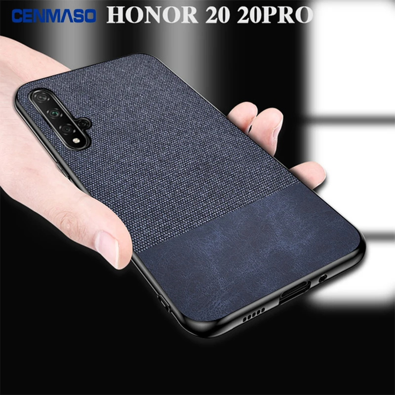 

For Honor 20 Pro Case Cloth Fabric Silicone Soft Edge Shockproof Back Cover For Honor 20 10 10 Lite 8x 8s 8a Protect Case Coque