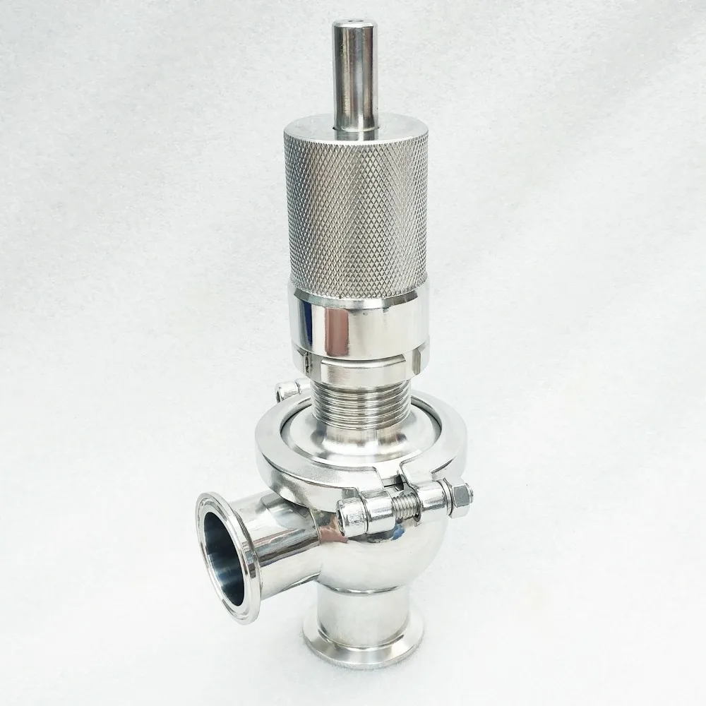 1," Tri Clamp регулируемый предохранительный клапан для сброса давления санитарный SUS 304 из нержавеющей стали жидкий газ пивоваренный дневник продукт