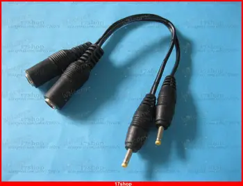 

10 pcs DC Power Jack 5.5x2.1mm Female to 2.5x0.7mm Male Plug Cable 18cm 0.18m