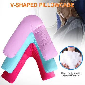 

Cotton Solid V-shaped Side Sleeping Stomach Cover Pillowcase Pregnant Women YU-Home