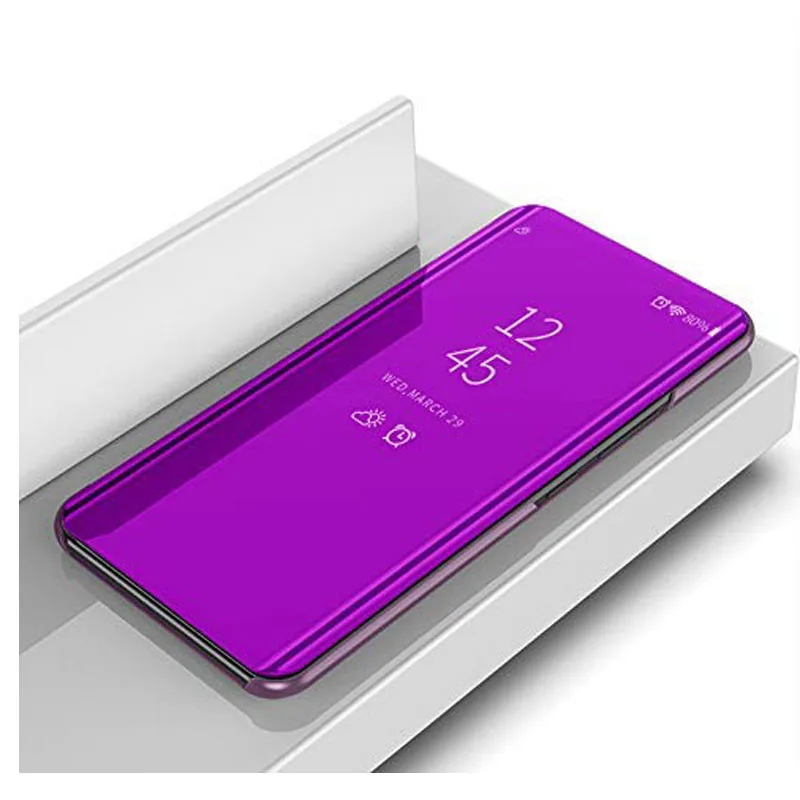 Clear View Mirror Flip Electroplate Stand Case Cover For Xiaomi Mi A2 Lite Smart Phone Capa For Redmi 6 Pro Note 5 Coque Fundas  (14)