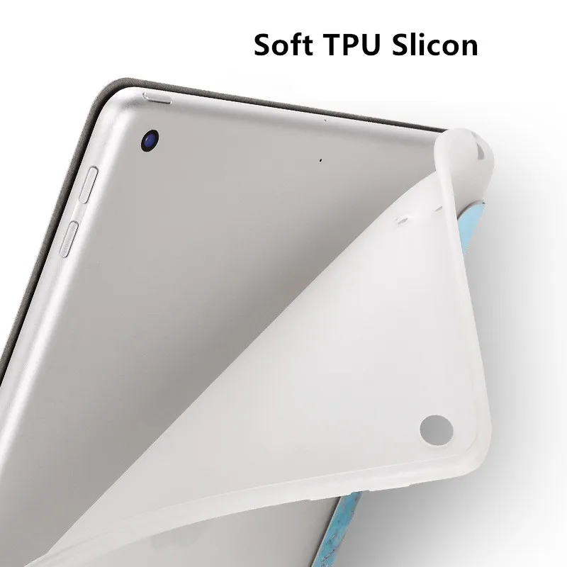 Мраморный чехол для iPad кожаный силиконовый чехол для iPad Air 2 1 Pro 10,5 Авто сон/Пробуждение Coque для Funda iPad 234