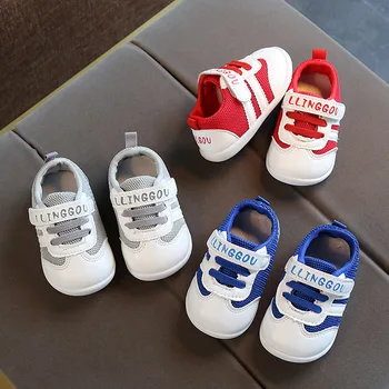 

2019 Baby Shoes Soft Sole Newborn Baby Boy Girl Pre-Walker Shoes Breathable Sneakers Non-slip Print First Walkers 0-24 Months