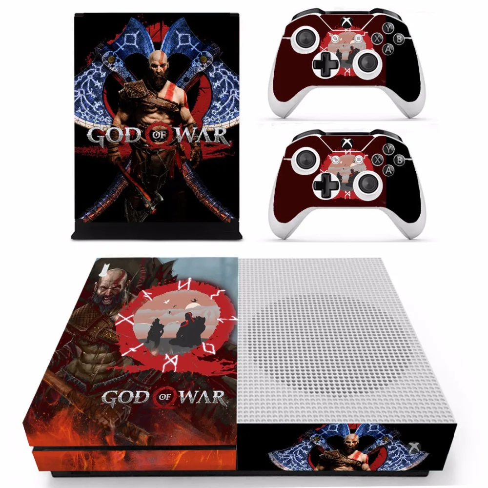Наклейка из кожи Game God of War 4 наклейка для консоли Microsoft Xbox One S и 2 контроллеров s