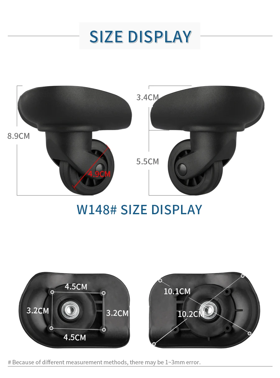 Багажное колесо, сменные колеса, аксессуары для чемодана, Универсальные ролики, чемодан на колесиках, аксессуары для чемодана, сумки на колесиках