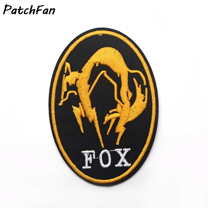 

A0080 Metal Gear Solid Foxhound Fox Hound Golden Embroidered IRON ON/ SEW ON Cool Biker Vest Patch Badge Halloween
