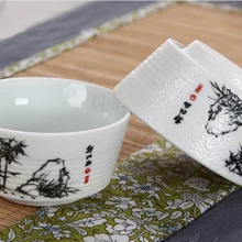 4 шт течёт глазурь ремесло кружка керамические чайные чашки 35 мл для кунг-фу чайный набор