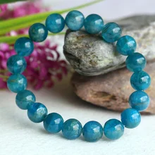 Скидок Зеленый Синий Апатит Кристалл стрейч отделка браслет с круглыми бусинами 10 мм