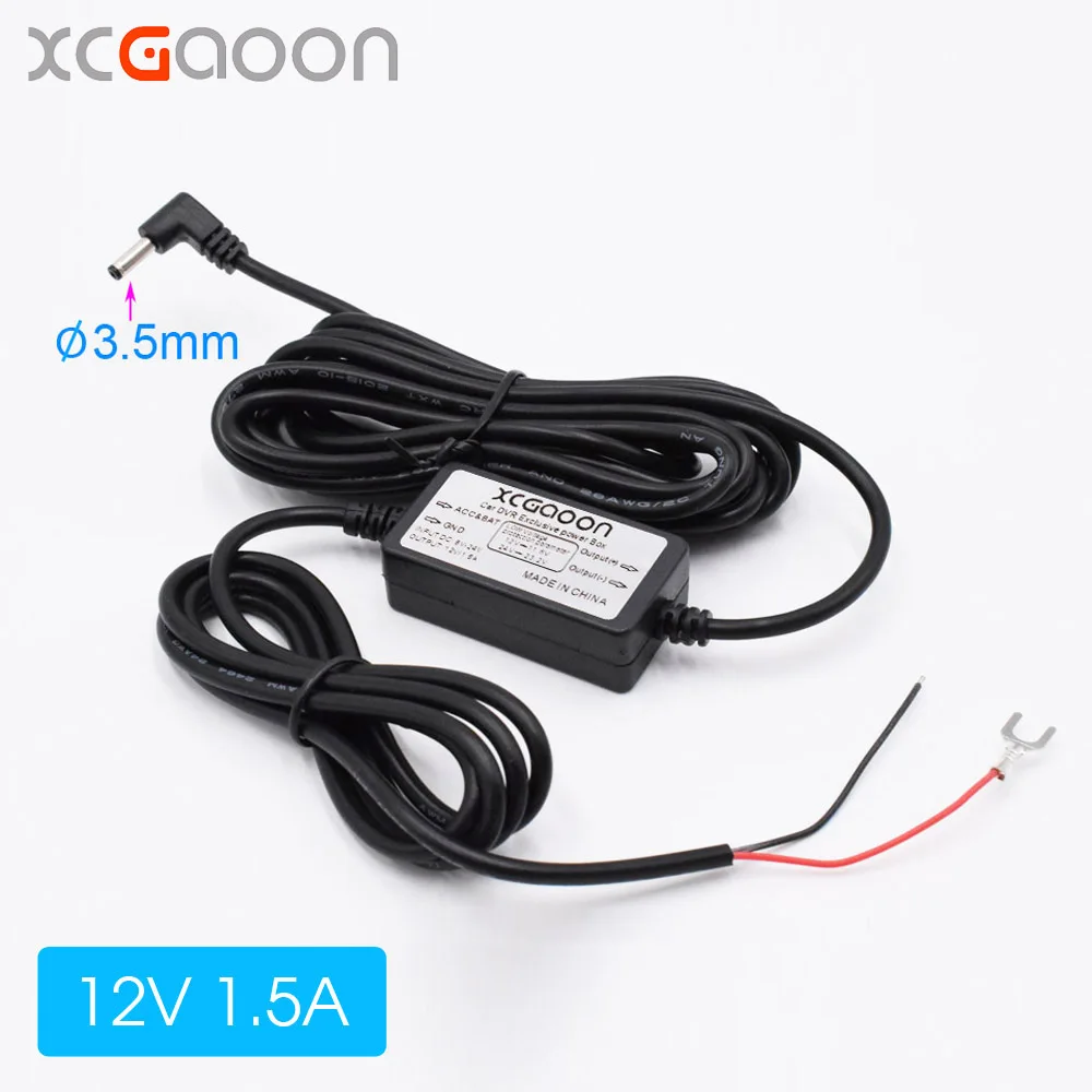 

XCGaoon 10 Piece 3.5meter Car Charger DC Converter Module DC12V 24V To 12V 1.5A With 3.5mm Port fit Radar Detector, DVR Camera