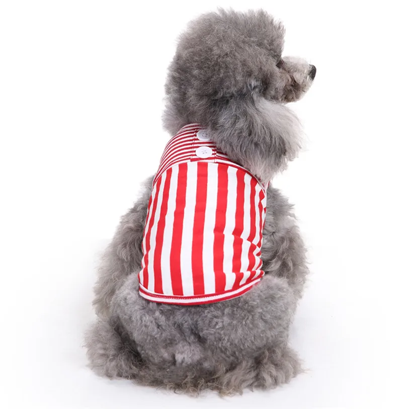 XS-L жилет для собак Классическая полосатая футболка весна/лето футболка для собак Одежда для собак и кошек одежда для щенков 40JA16