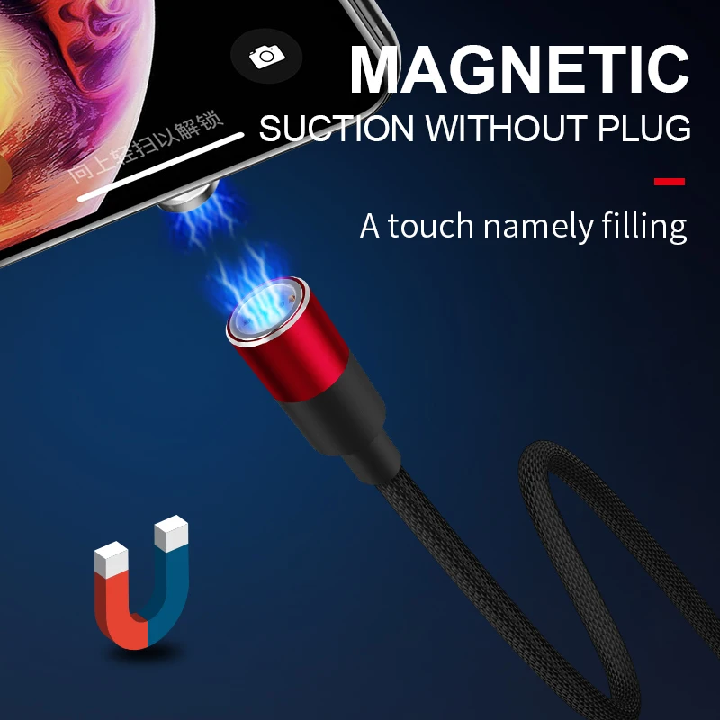 Магнитный usb-кабель Suntaiho для iPhone XR XS Max X 8 7 6 1,2 м, быстрое зарядное устройство Micro USB Type-C, магнитное зарядное устройство для huawei xiaomi