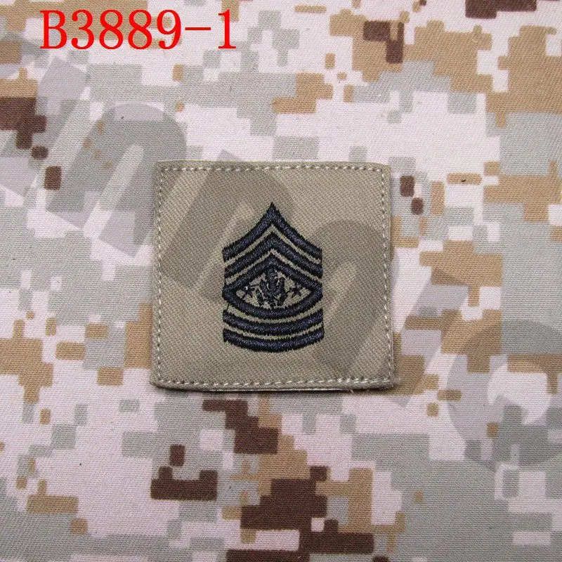 Вышивка патч Тан фон черный дизайн U. S. АРМИИ ЗВАНИЕ армейский крючок на спине - Цвет: B3889